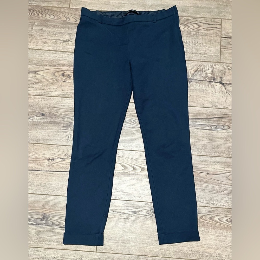 Zara dark blue cuffed fancy pants work casual small